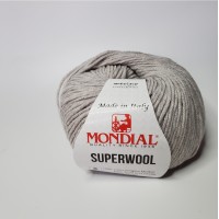 Mondial art.SuperWool Итальянская Пряжа 100% Меринос Экстрафайн Светло-серый 