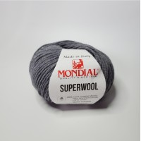 Пряжа Итальянская Mondial art.Superwool 100% Меринос моточная Пряжа серая